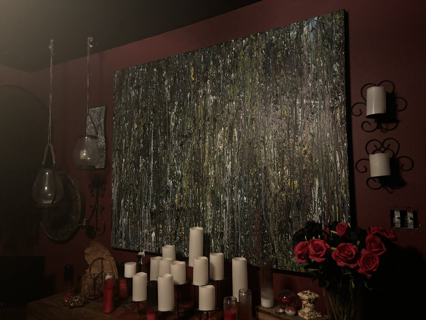 SOLD Static Over Chaos Original Splatter, Drip & Pour Painting