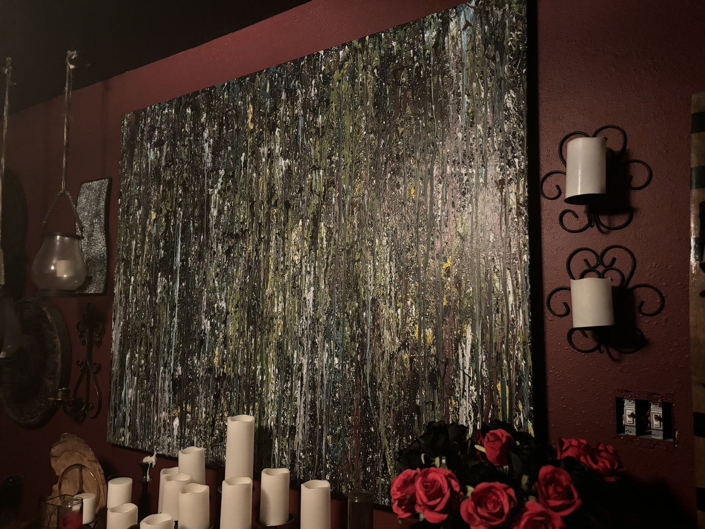 SOLD Static Over Chaos Original Splatter, Drip & Pour Painting