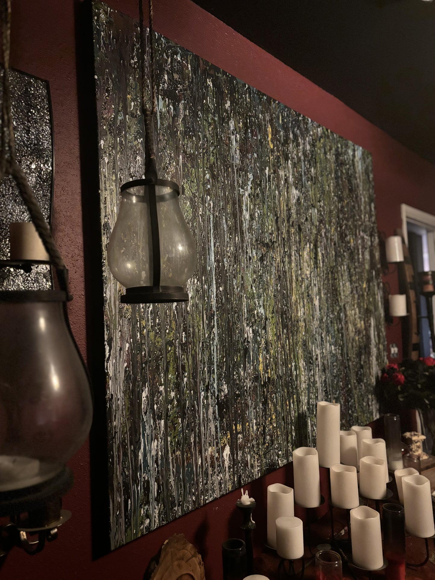 SOLD Static Over Chaos Original Splatter, Drip & Pour Painting