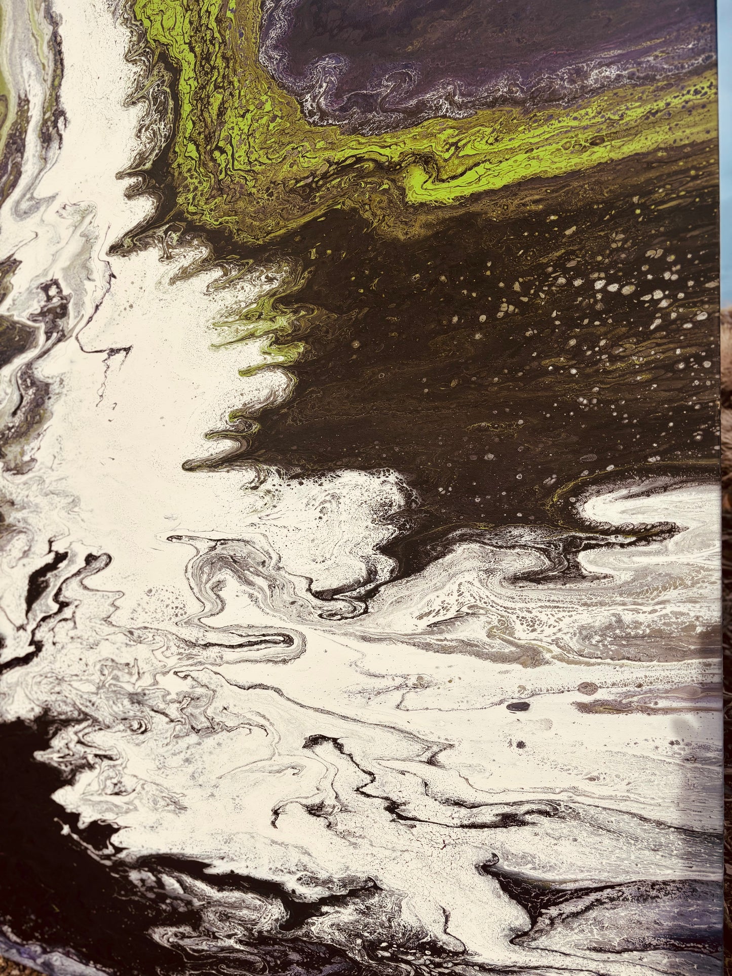 SOLD The Kristian Acrylic Pour Painting