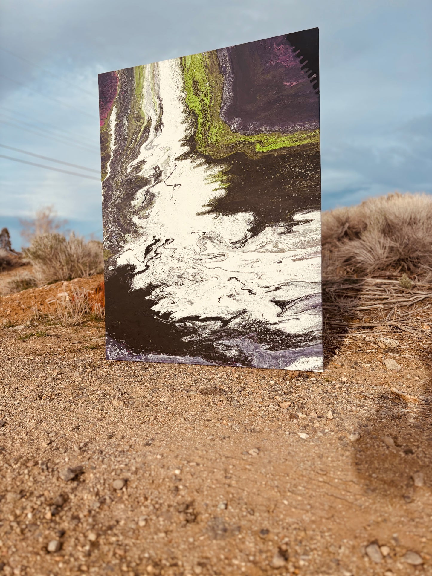 SOLD The Kristian Acrylic Pour Painting