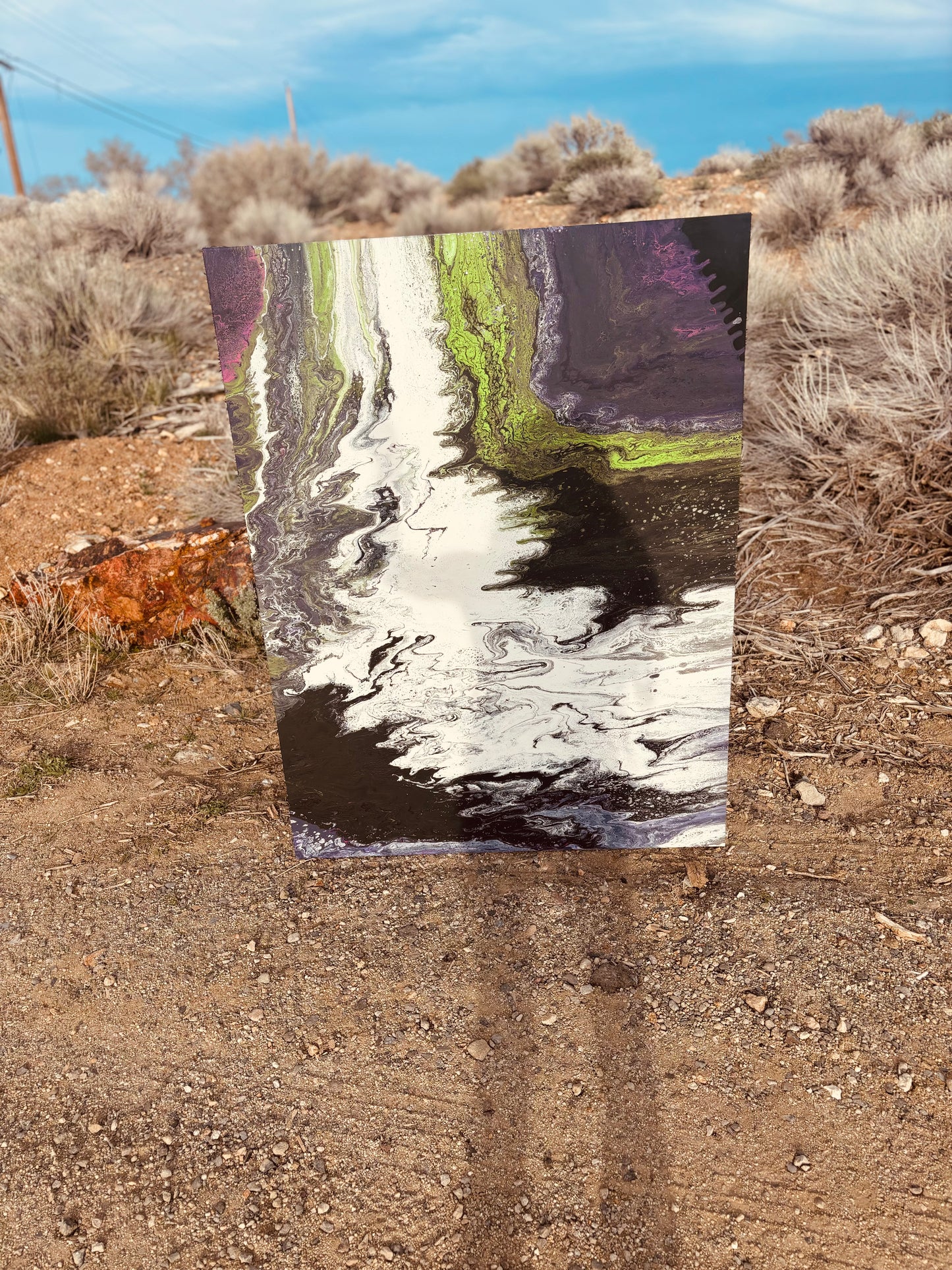 SOLD The Kristian Acrylic Pour Painting