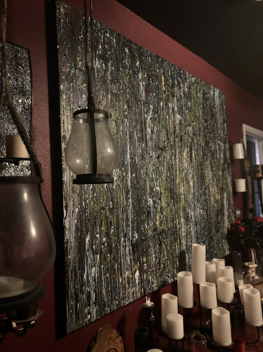 SOLD Static Over Chaos Original Splatter, Drip & Pour Painting