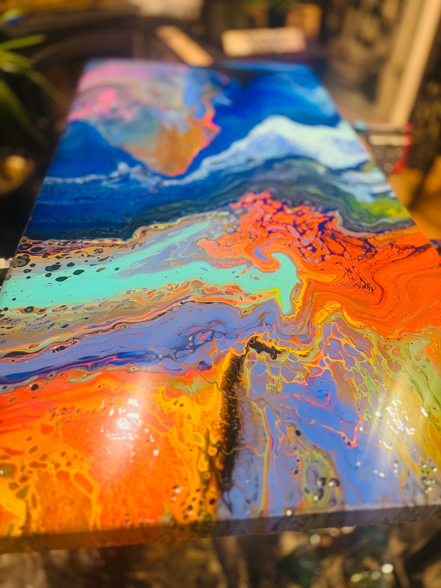 Katie's Light Original Acrylic Pour Painting DONATED