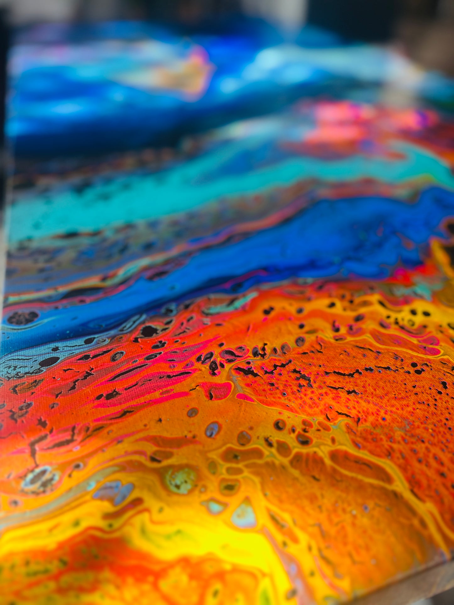 Katie's Light Original Acrylic Pour Painting DONATED