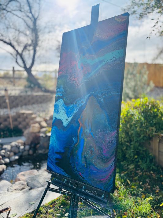 Katie's Light Original Acrylic Pour Painting DONATED